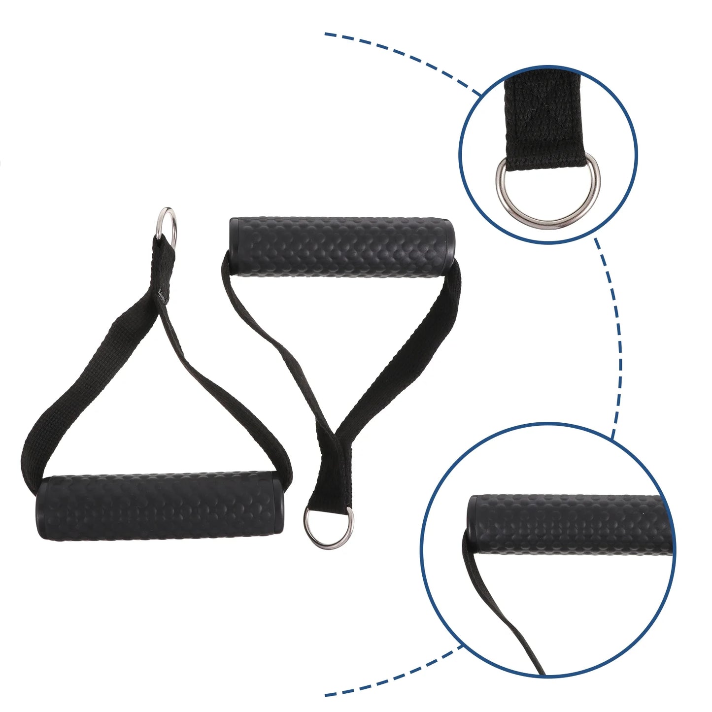 2 Pcs Dot Rubber Handle Exercise Equipment Handles Lightweight