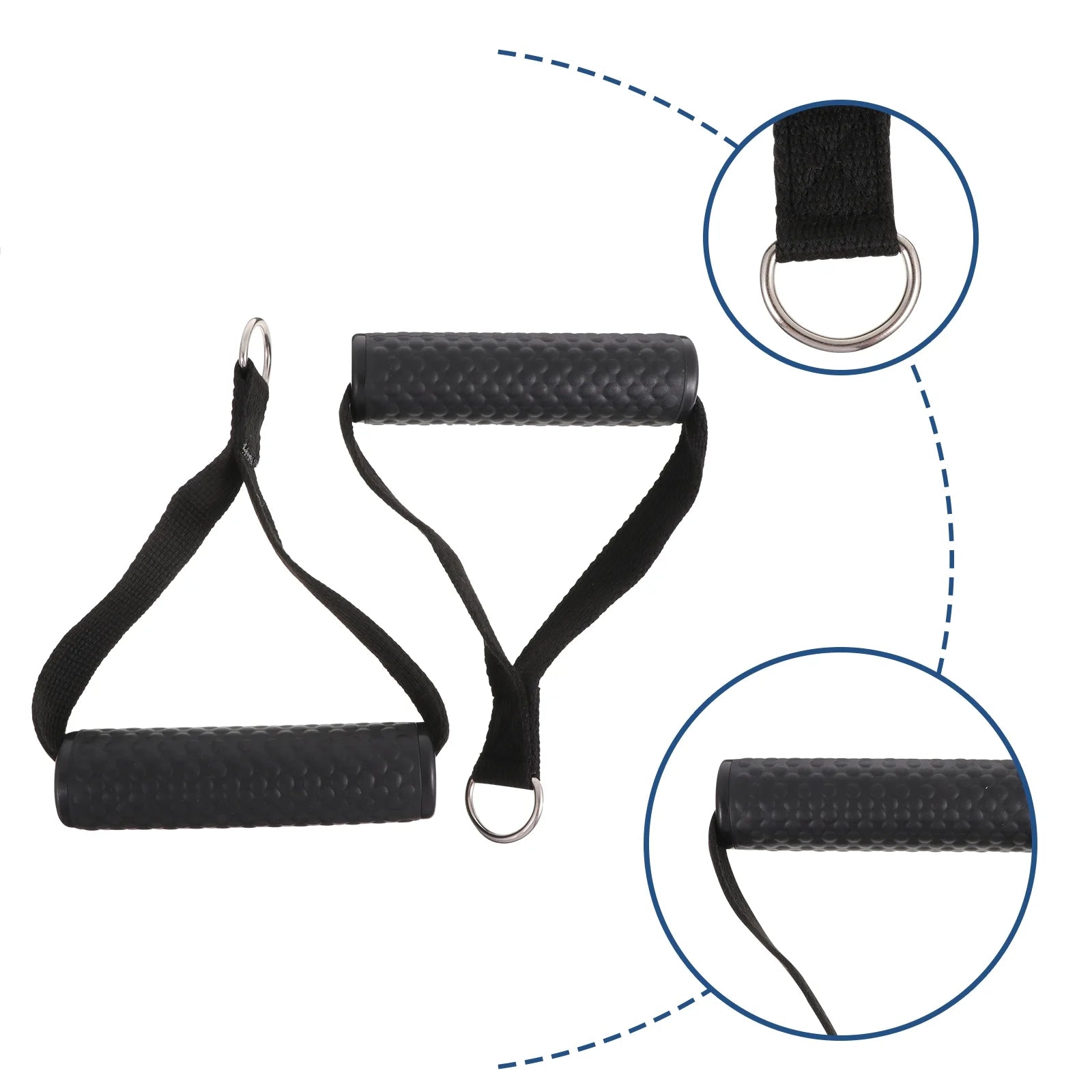 2 Pcs Dot Rubber Handle Exercise Equipment Handles Lightweight